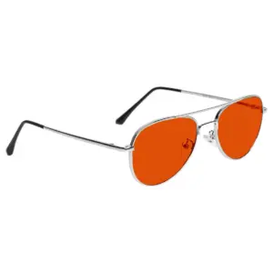 Okulary Aviator srebrne oprawki Silver NightShield