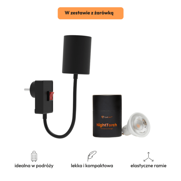 Lampka do kontaktu Flexo z żarówką NightTorch